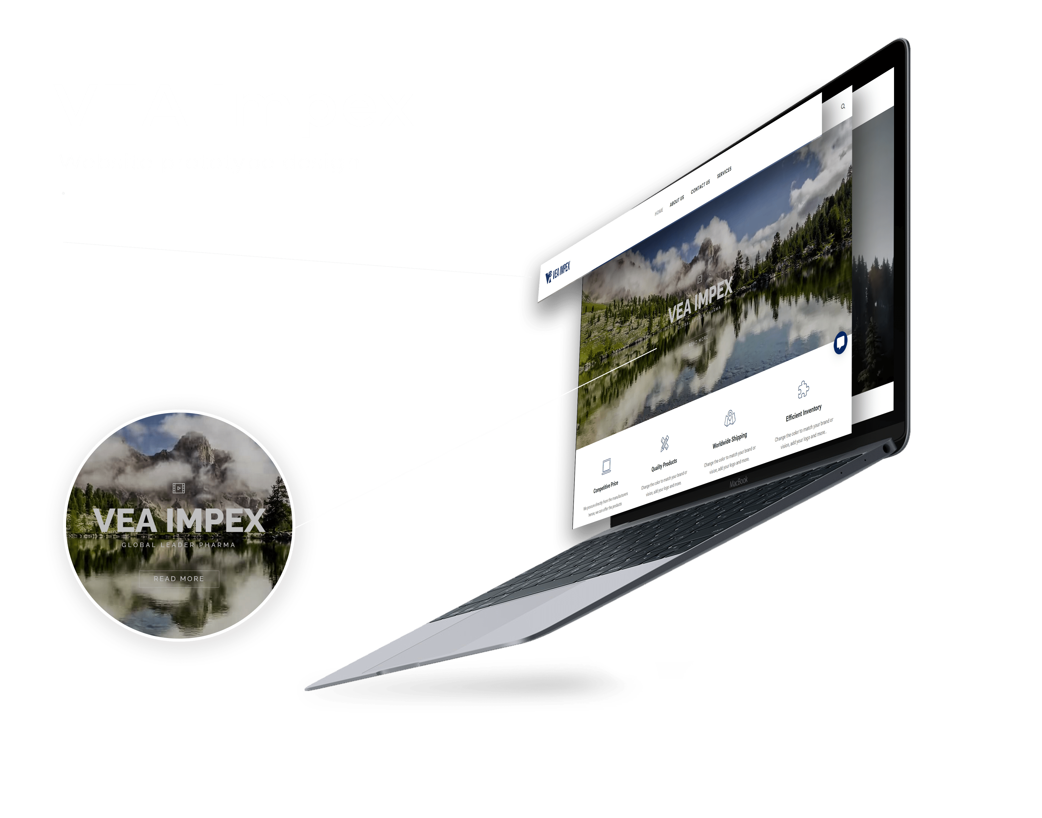 VEA Impex Web Mockup